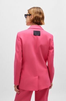 新品WILLSELECT ピンク ダブルブレストジャケット HUGO - リラックスフィット ジャケット ダブルブレスト - ピンク
