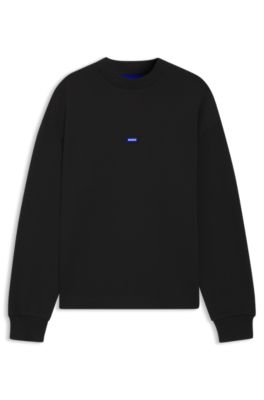 HUGOBOSS ボス コットンテリースウェットシャツブルーロゴラベル HUGO - コットンテリー スウェットシャツ ブルーロゴラベル
