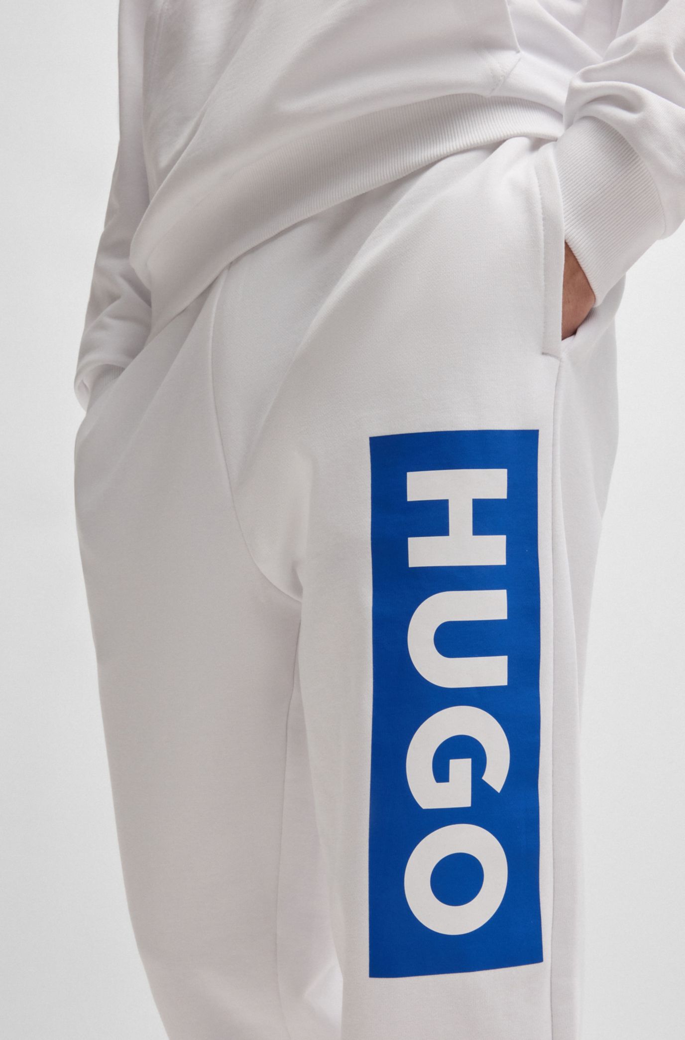 White hugo 2024 boss tracksuit