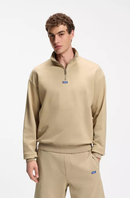 Sweat en molleton de coton avec col camionneur