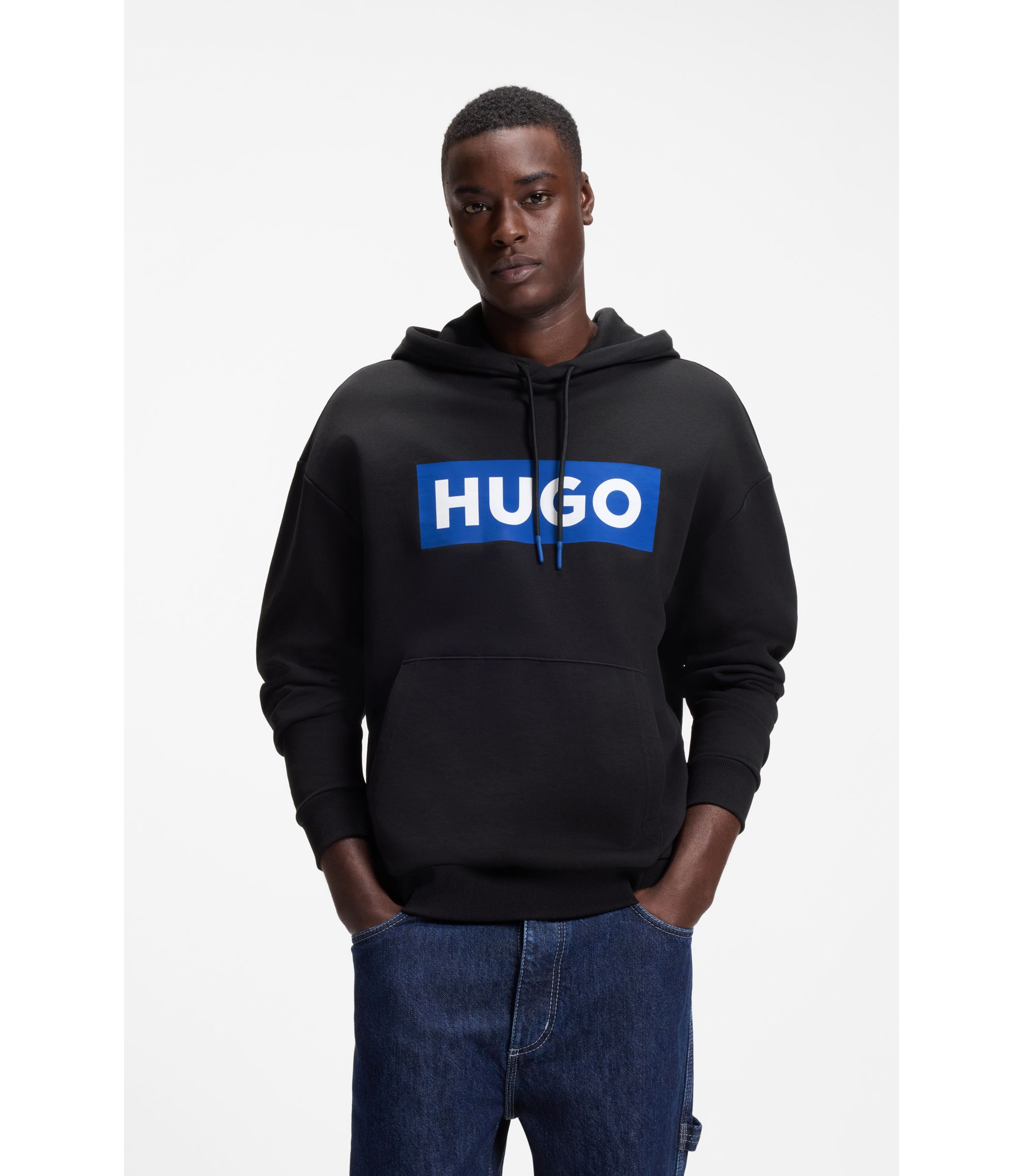 Regular-Fit Hoodie aus Baumwoll-Terry mit Logo-Print