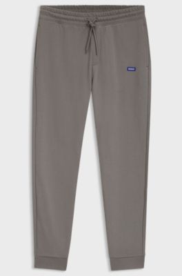 Regular-fit tracksuit bottoms in French-terry cotton, Grey