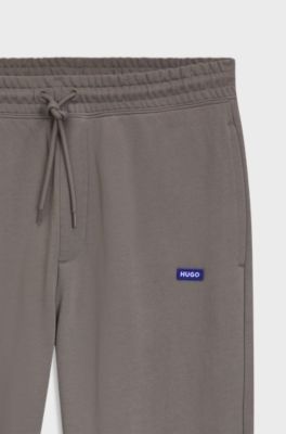Regular-fit tracksuit bottoms in French-terry cotton, Grey