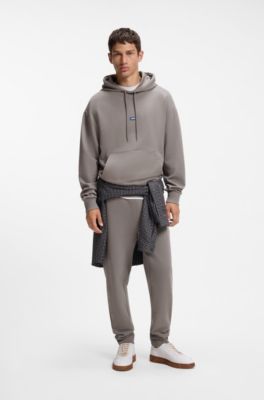Regular-fit tracksuit bottoms in French-terry cotton, Grey