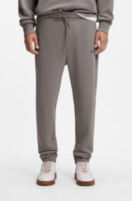 Regular-fit tracksuit bottoms in French-terry cotton, Grey