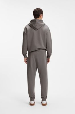 Regular-fit tracksuit bottoms in French-terry cotton, Grey