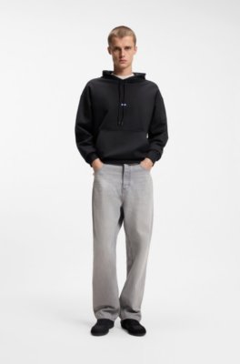Cotton-terry hoodie with logo badge 2