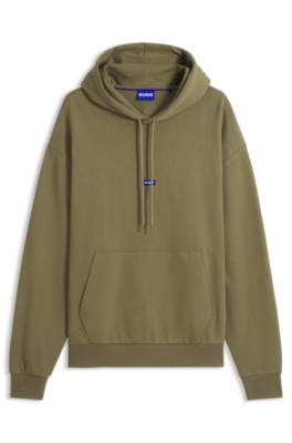 Cotton-terry hoodie with logo badge 4