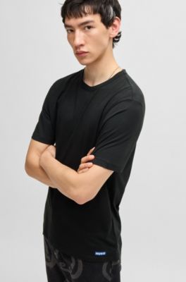 HUGO - Three-pack of cotton-jersey T-shirts with logo details