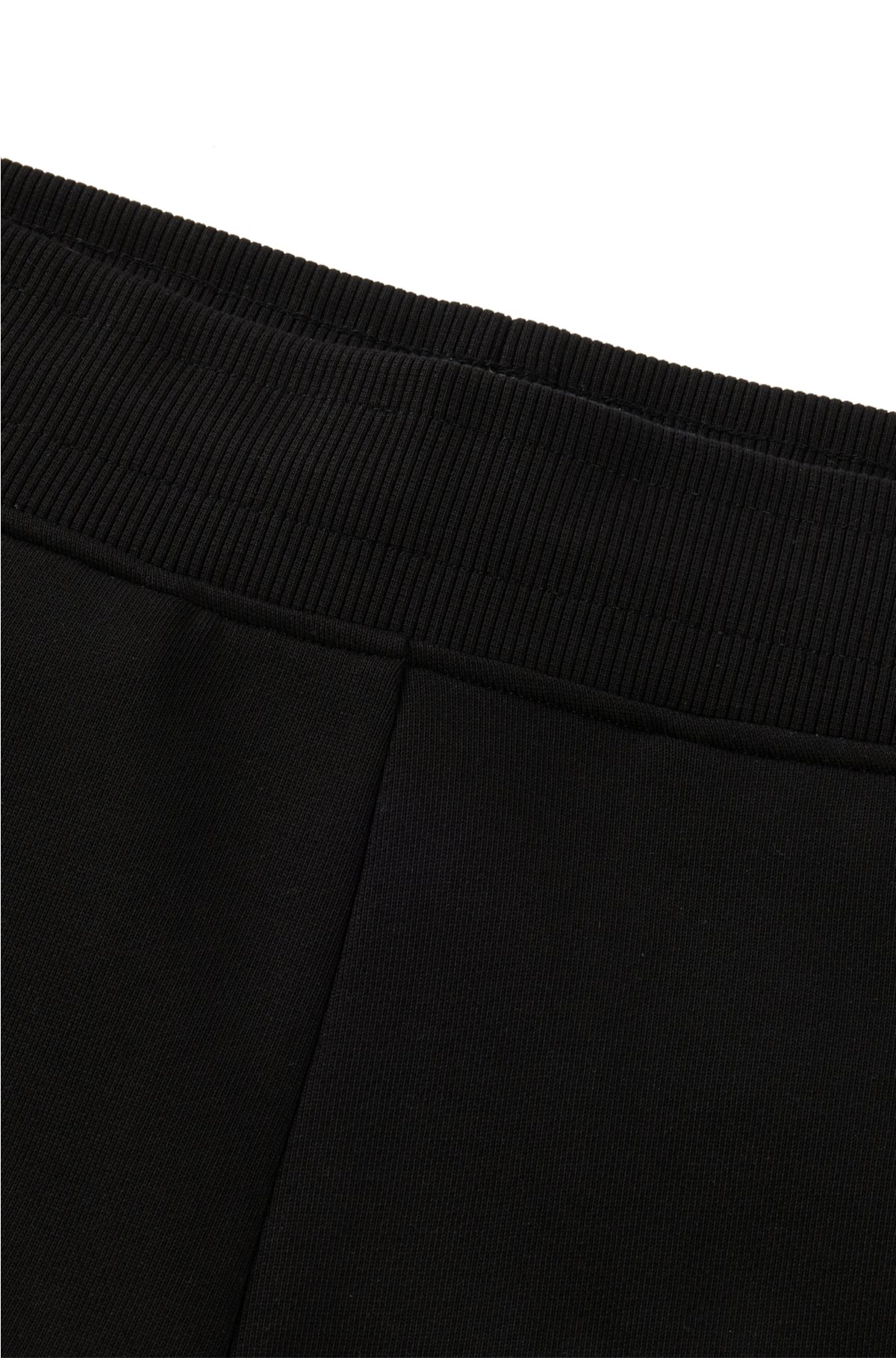 Cotton-terry tracksuit bottoms with stacked logo, Black