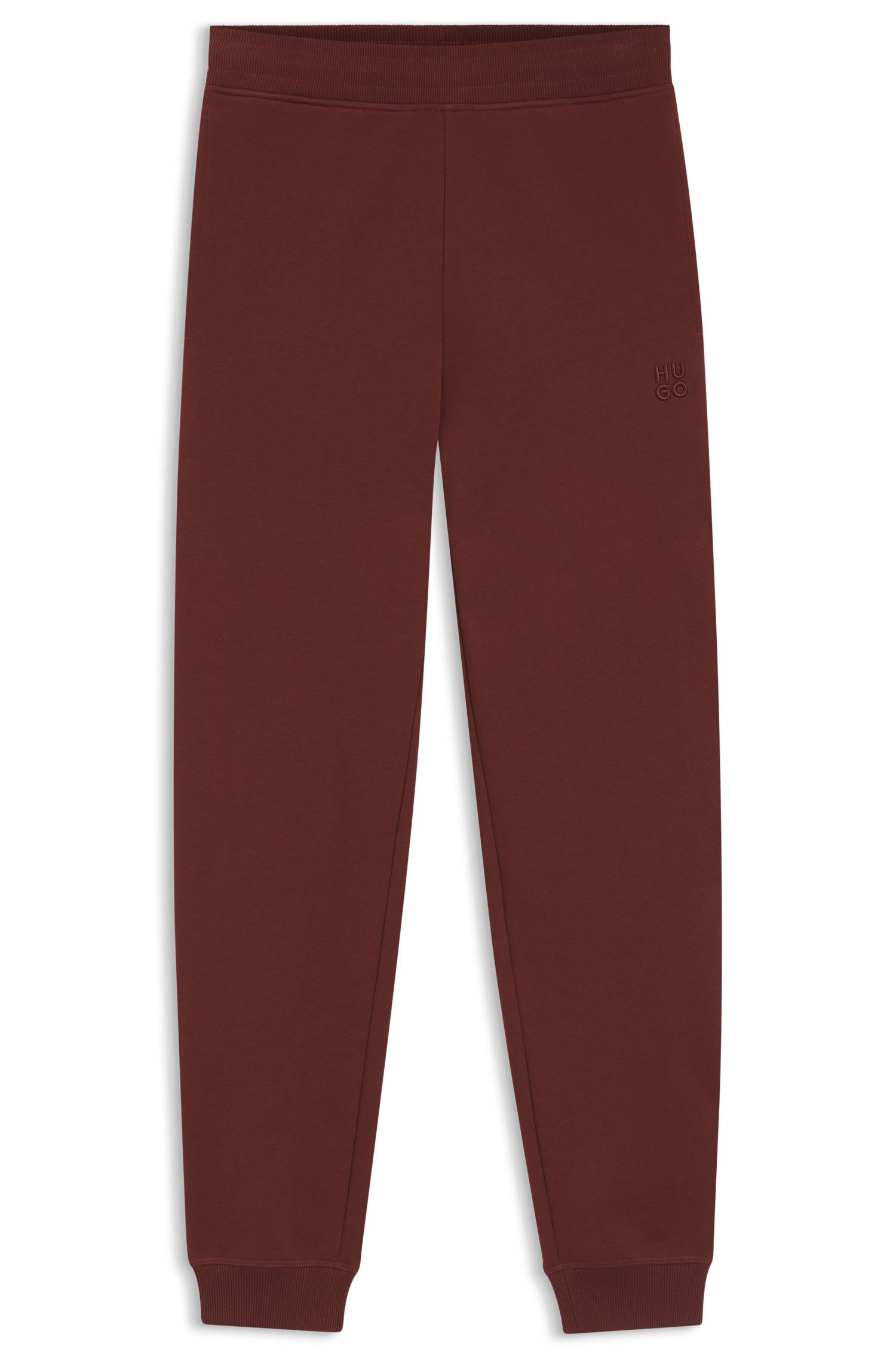Hugo Cotton-terry tracksuit bottoms with embroidered logo byxor dam – bild 4