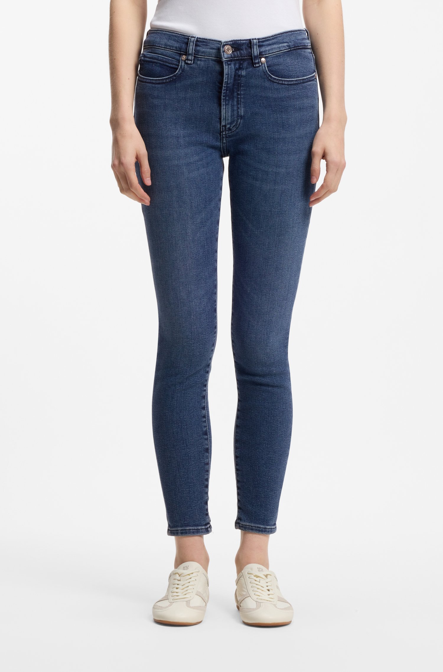Hugo Skinny-fit jeans in blue stretch denim dam