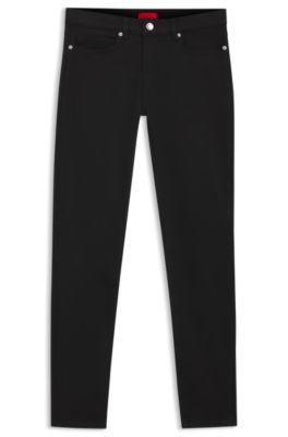 Skinny-fit jeans in black stretch denim, Black