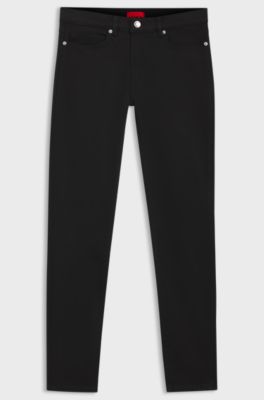 Skinny-fit jeans in black stretch denim, Black