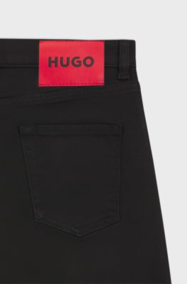 Jeans skinny fit in denim elasticizzato nero, Nero