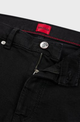 Skinny-fit jeans in black stretch denim, Black