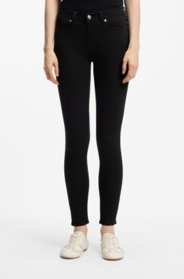 Skinny-fit jeans in black stretch denim, Black
