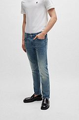 Delaware Slim-fit jeans in super-soft blue denim, Blue