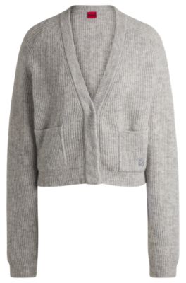 Relaxed Fit V Neck Cardigan