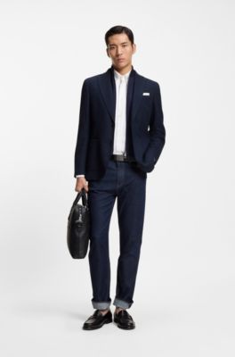 Regular-fit button-down shirt in Oxford cotton, White