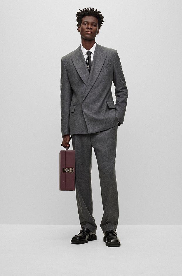 Two-piece wool suit , Grey