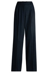 BOSS - Regular-Fit Hose aus Twill in Denim-Optik