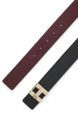 Hugo Reversible leather belt with metal logo letters klassiska skärp dam – bild 2