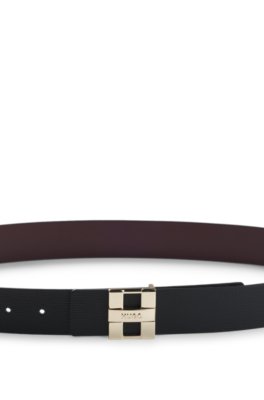 Hugo Reversible leather belt with metal logo letters klassiska skärp dam – bild 3