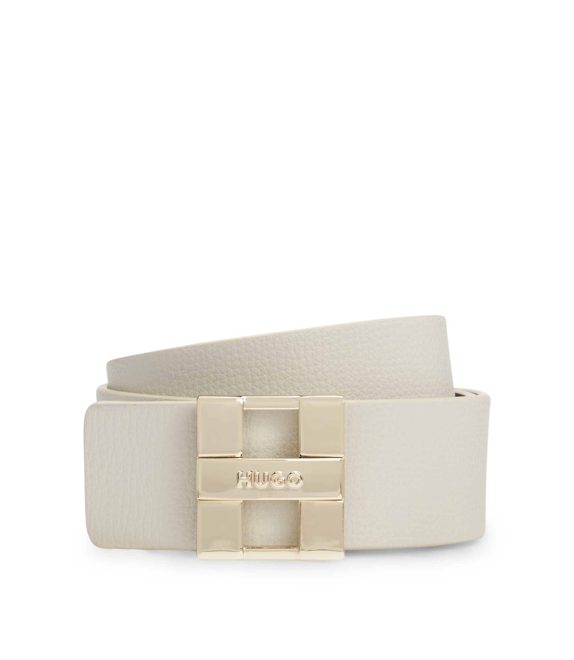 Gürtel aus italienischem Leder mit metallenen Logo-Lettern