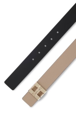 Hugo Reversible leather belt with metal logo letters klassiska skärp dam – bild 2