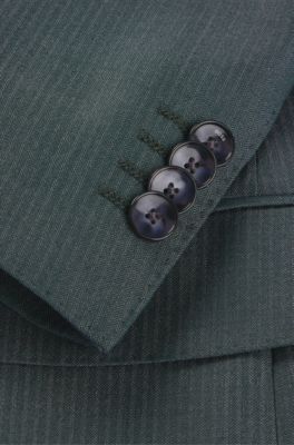 BOSS - Slim-fit suit in herringbone virgin wool
