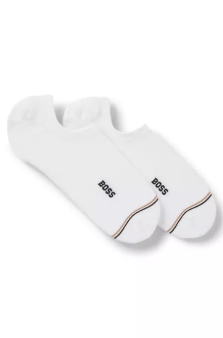 Lot de deux paires de chaussettes invisibles en coton mélangé