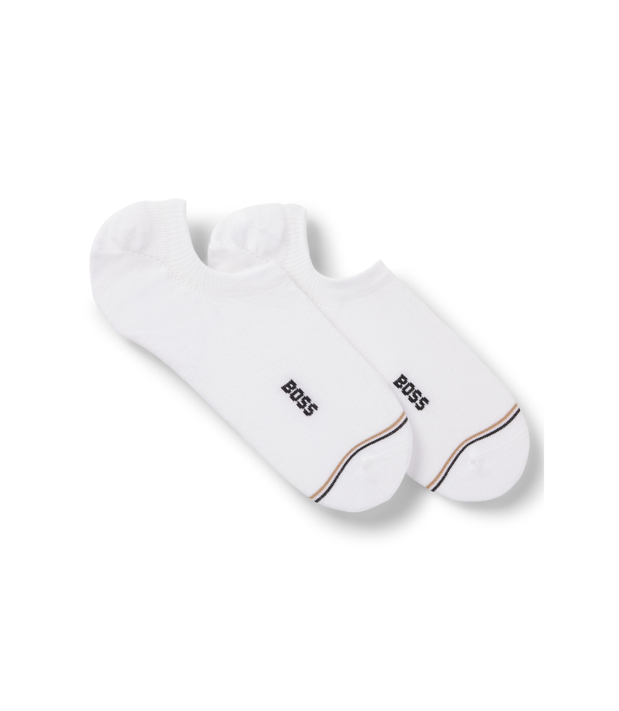Füßlinge aus elastischem Baumwoll-Mix im Zweierpack