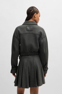 Jacke mit Kragen und Schnallen an den &Auml;rmelb&uuml;ndchen, Dunkelgrau