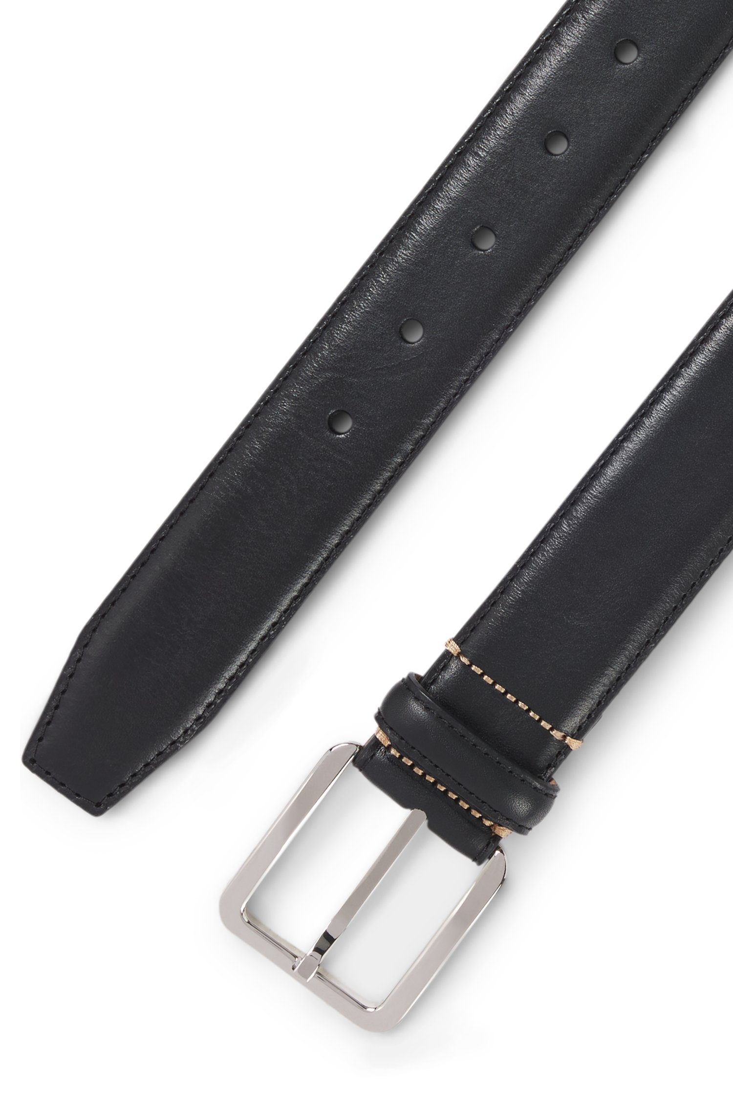 Boss Business belt in Italian leather with brass buckle skärp & hängslen herr – bild 2