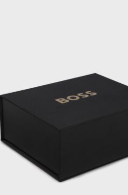 Italian-leather belt with contrast stitching, Dark Brown