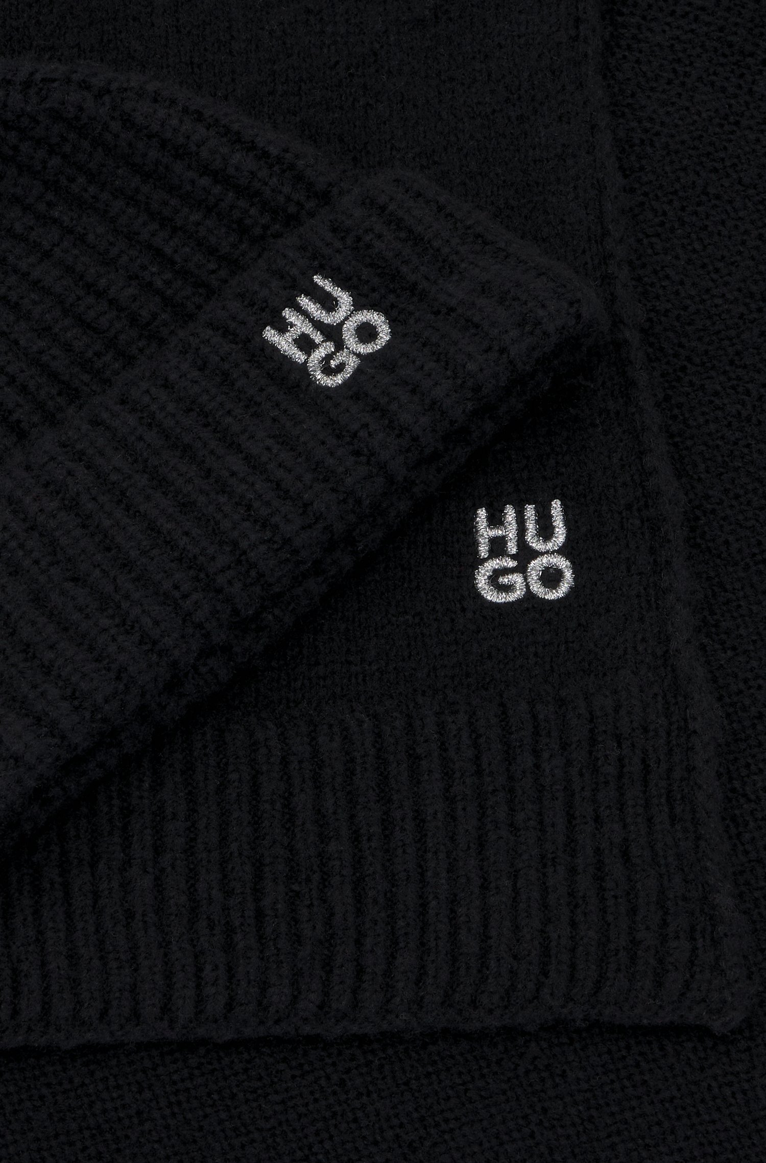 Hugo Virgin-wool-blend gift set with metallic logo halsdukar & sjalar dam – bild 3