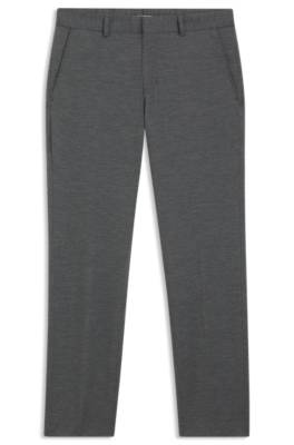 Slim-fit trousers in stretch seersucker 1