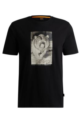BOSS Cottonjersey regularfit Tshirt with seasonal print