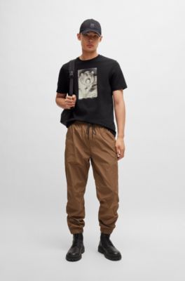 BOSS - Cotton-jersey regular-fit T-shirt with seasonal print