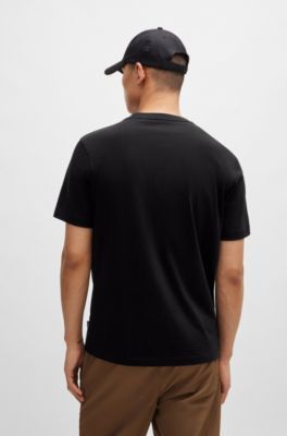 BOSS - Cotton-jersey regular-fit T-shirt with seasonal print