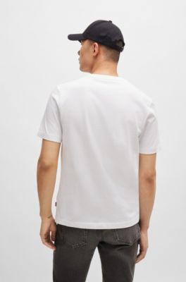 BOSS - Cotton-jersey T-shirt with seasonal graphic print