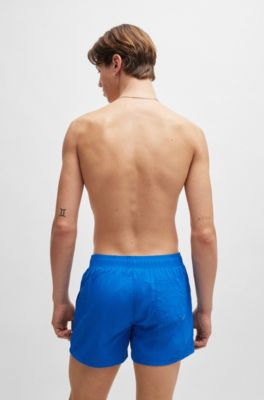 JustSun Zwembroek voor heren, met ritssluiting, sneldrogende zwemshorts met mesh-voering, rood, 3XL