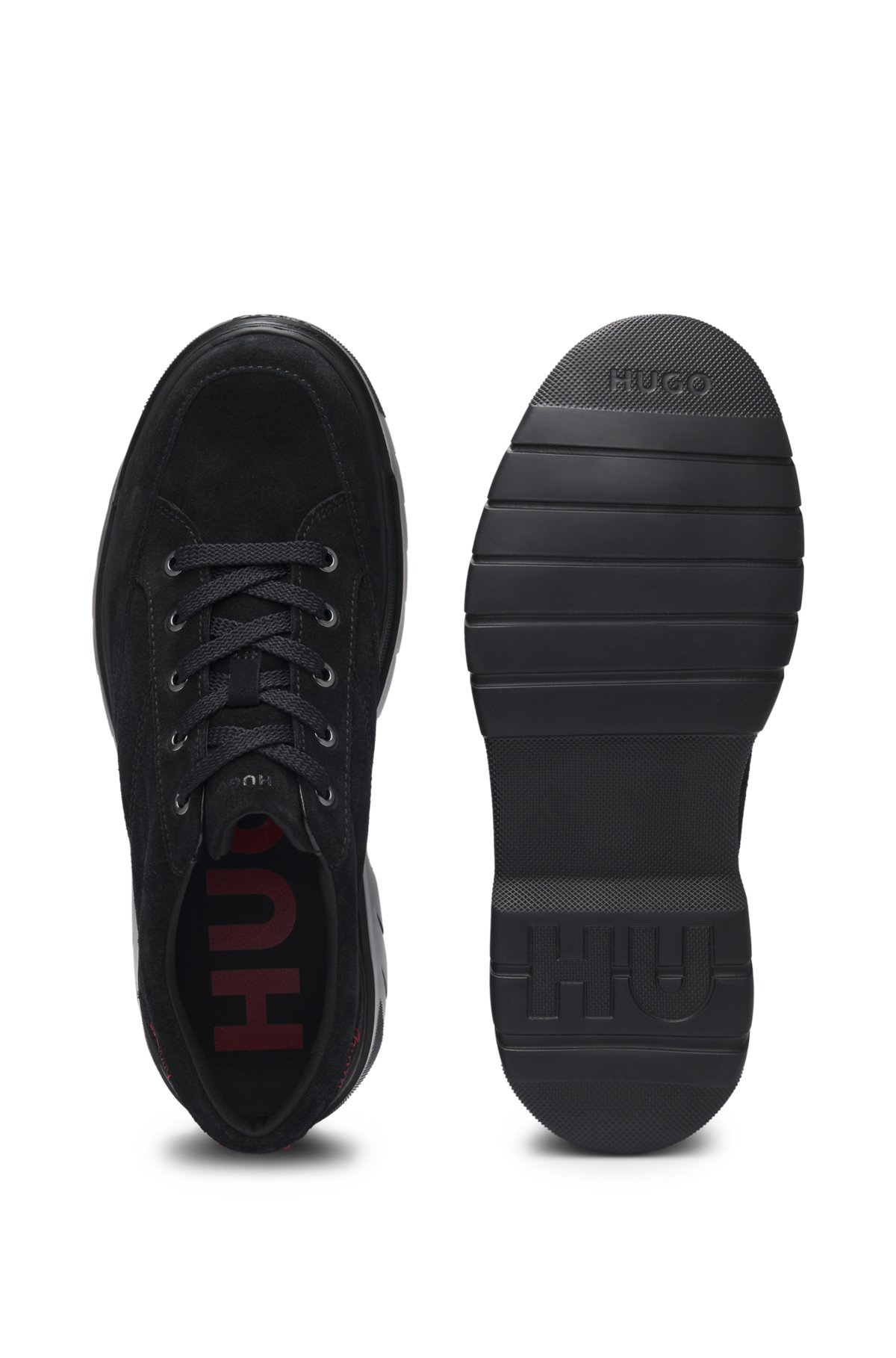 Suede Derby shoes with EVA sole, Black
