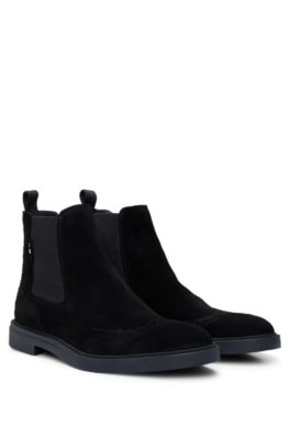 Hugo boss suede chelsea boots on sale