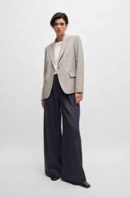 Short-sleeved top in a silk blend, White