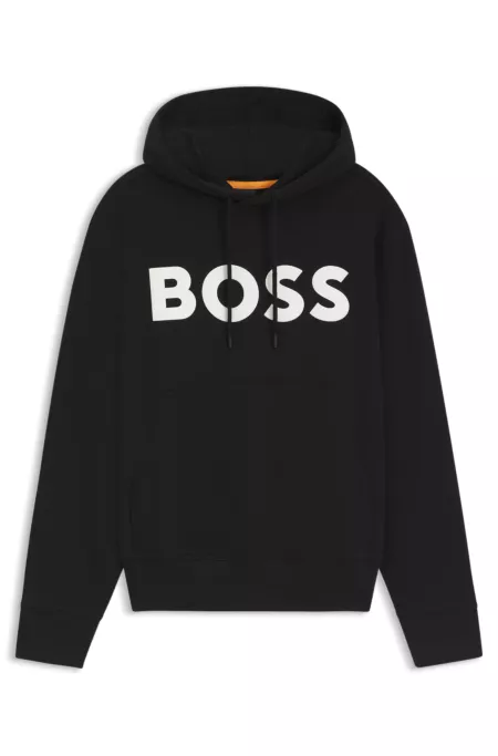 Sweat à capuche en molleton de coton avec logo oversize