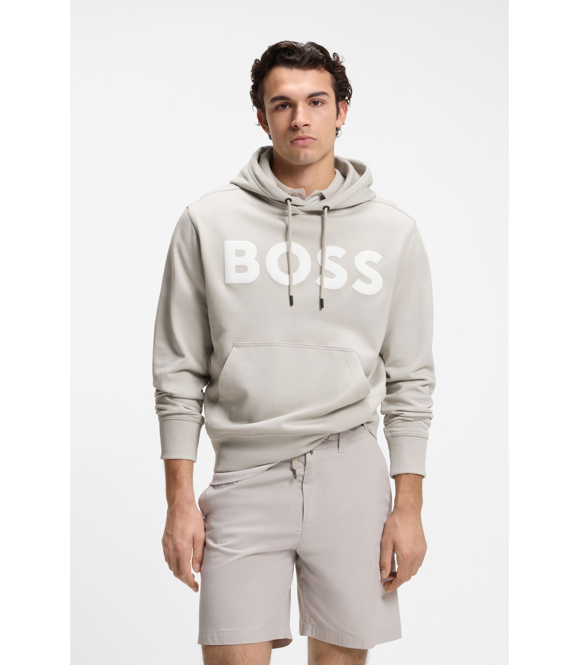 Hoodie aus Baumwoll-Terry mit oversized Logo