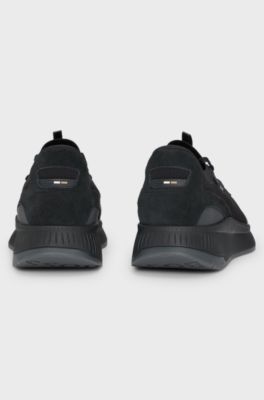 TTNM EVO trainers with knitted uppers and suede trims, Black