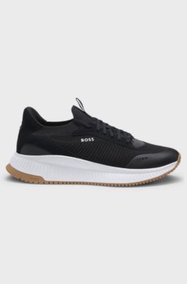 TTNM EVO trainers with knitted uppers and suede trims, Dark Grey